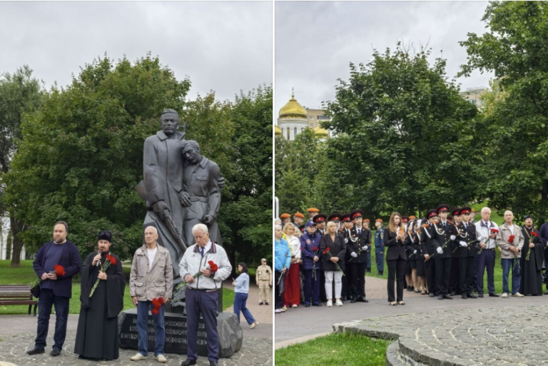 Настоятель Ростокинского храма принял участие в районной акции в День солидарности в борьбе с терроризмом